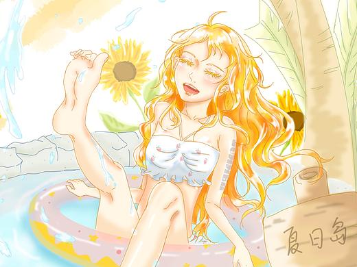 摸魚插畫 夏天游泳少女---2（個人主頁-ZNDQ4OTgxMzY=） - 創(chuàng)作習作 - 站酷設(shè)計師宸夜原創(chuàng)素材 - 站酷ZCOOL