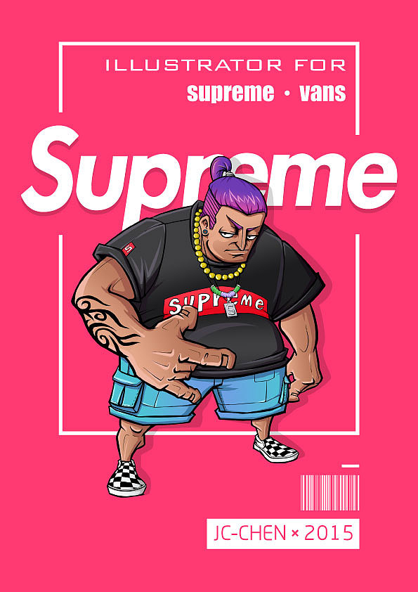 潮牌應用插畫（附簡單創(chuàng)作流程）（圖ZMzkxNzEyMjA=） - 新銳潮流插畫 - 站酷設計師Jc-chen-r6290原創(chuàng)素材 - 站酷ZCOOL