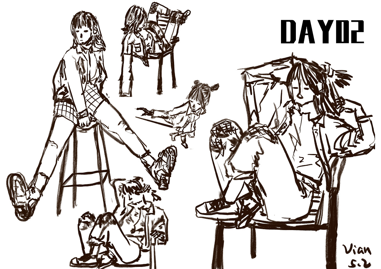 小零君60天人物速写打卡（图ZMjU1NzgyMTI0） - 创作习作 - 站酷设计师Vvviannn原创素材 - 站酷ZCOOL