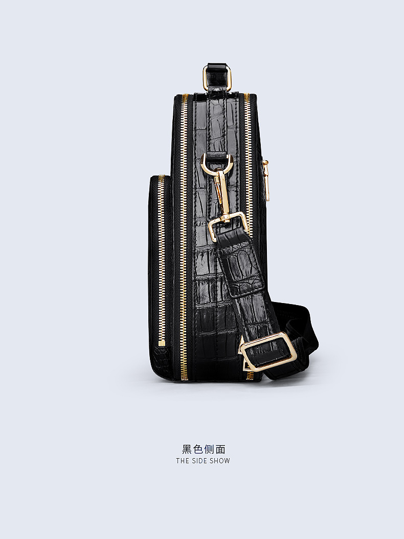 鳄鱼去男士单肩包