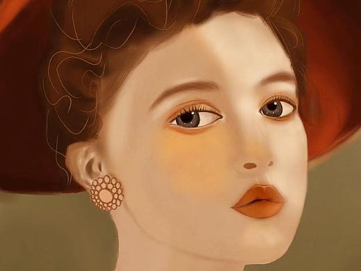 插畫(huà)-人像插畫(huà)手繪（個(gè)人主頁(yè)-ZNDEyNDAzMTI=） - 創(chuàng)作習(xí)作 - 站酷設(shè)計(jì)師藍(lán)而藍(lán)原創(chuàng)素材 - 站酷ZCOOL