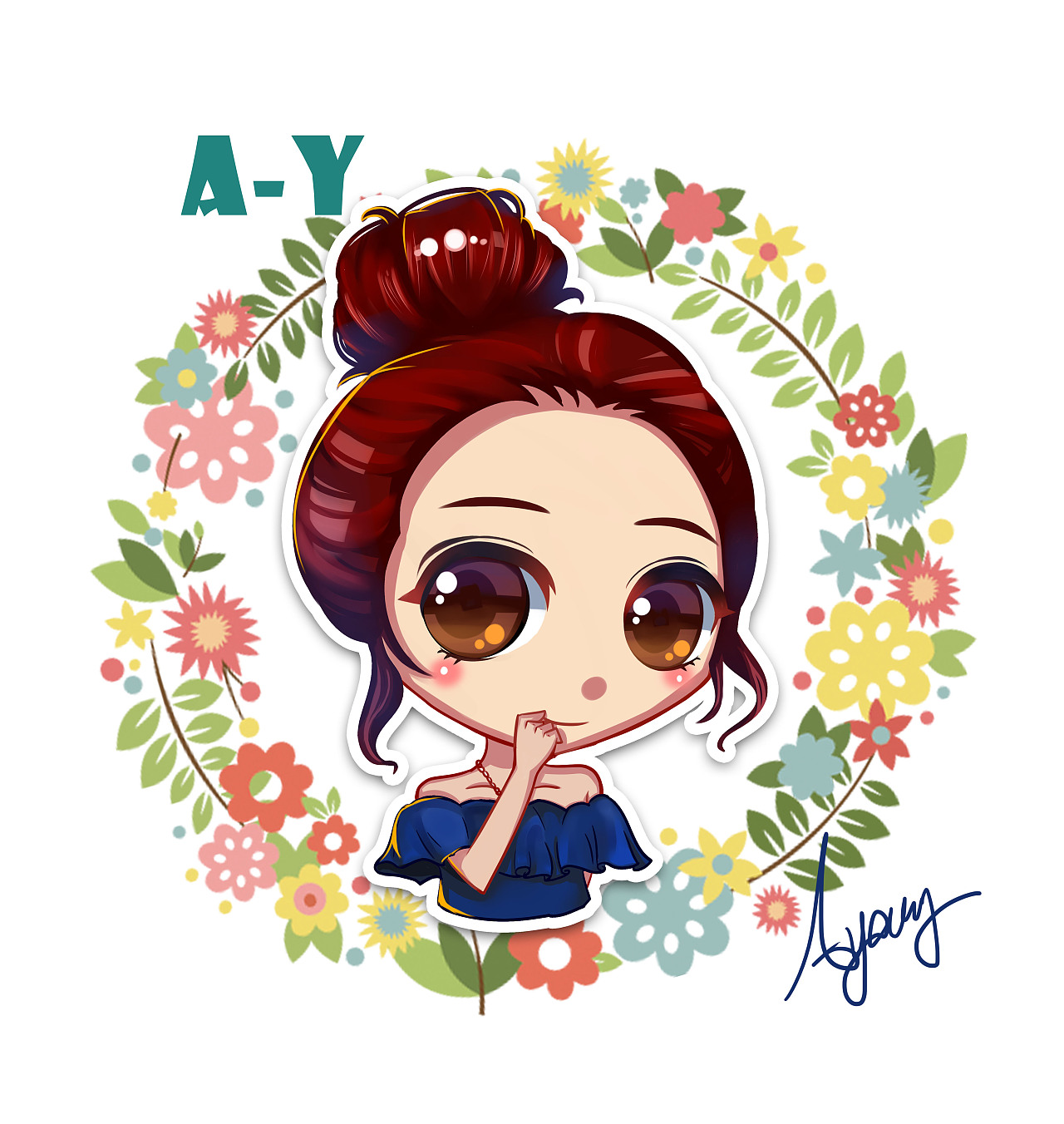 华丽丽的q版卡通logo照片转手绘.