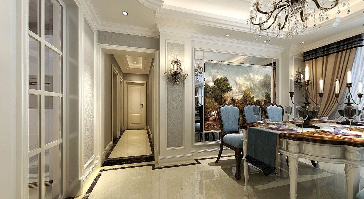 雍江翠湖美式風(fēng)格裝修案例設(shè)計(jì)效果圖（圖ZMTA4MzkwNjMy） - 家裝設(shè)計(jì) - 站酷設(shè)計(jì)師華潯品味裝飾原創(chuàng)素材 - 站酷ZCOOL