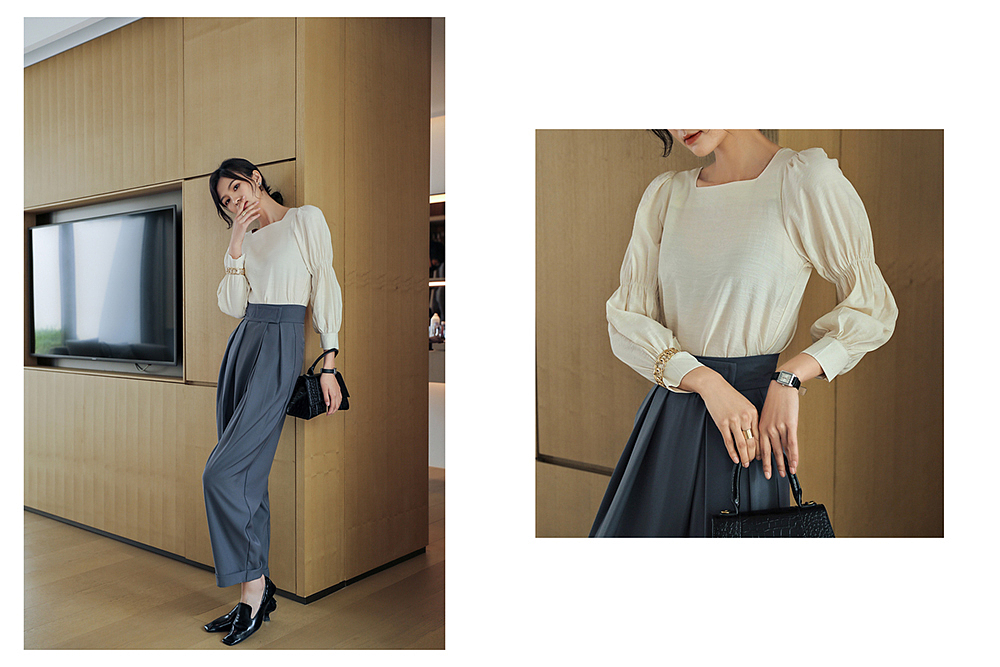 羊毛衫衬衫女装模特拍摄