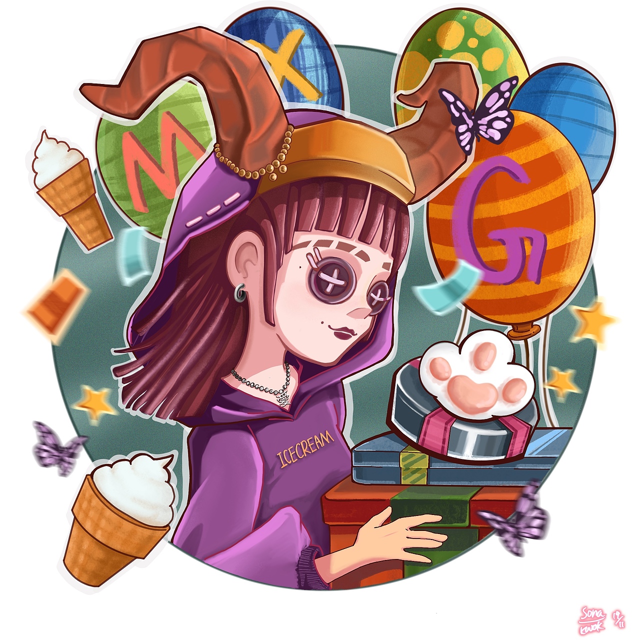 🔘纽扣头像（图ZMjUxMjYzMjI0） - 艺术插画 - 站酷设计师五颜六色滴乌鸦原创素材 - 站酷ZCOOL