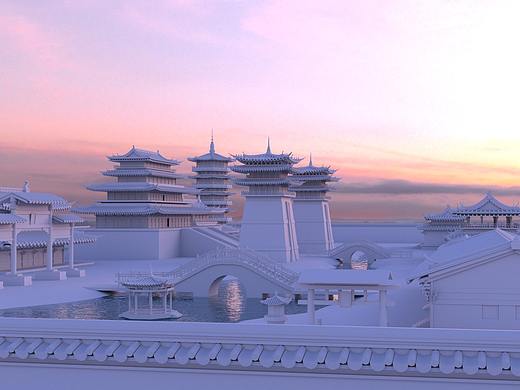c4d古建，整套建模