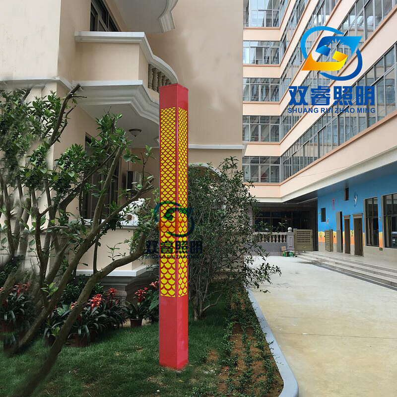 不锈钢山水镂空景观灯方形景观灯3米庭院灯仿玉石路灯