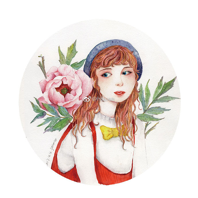 原创水彩鲜花美人（图ZMTI0NjQ3OTg4） - 商业插画 - 站酷设计师hbjoan原创素材 - 站酷ZCOOL