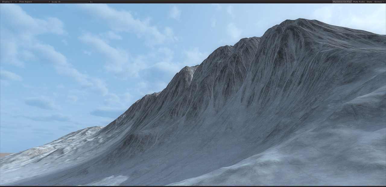 unityworldmachine地形练习一雪山和低模