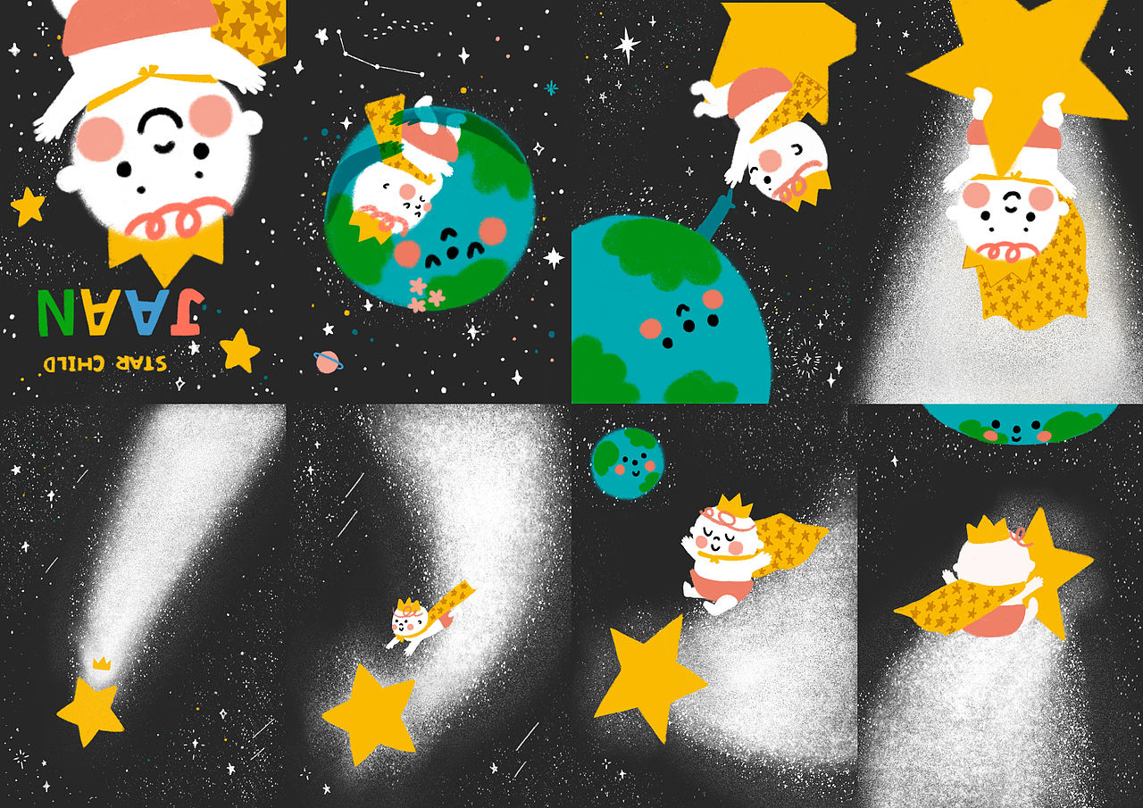 Baby Card For JAAN（图ZMTYyNTQxMDMy） - 商业插画 - 站酷设计师YirAn怡然原创素材 - 站酷ZCOOL