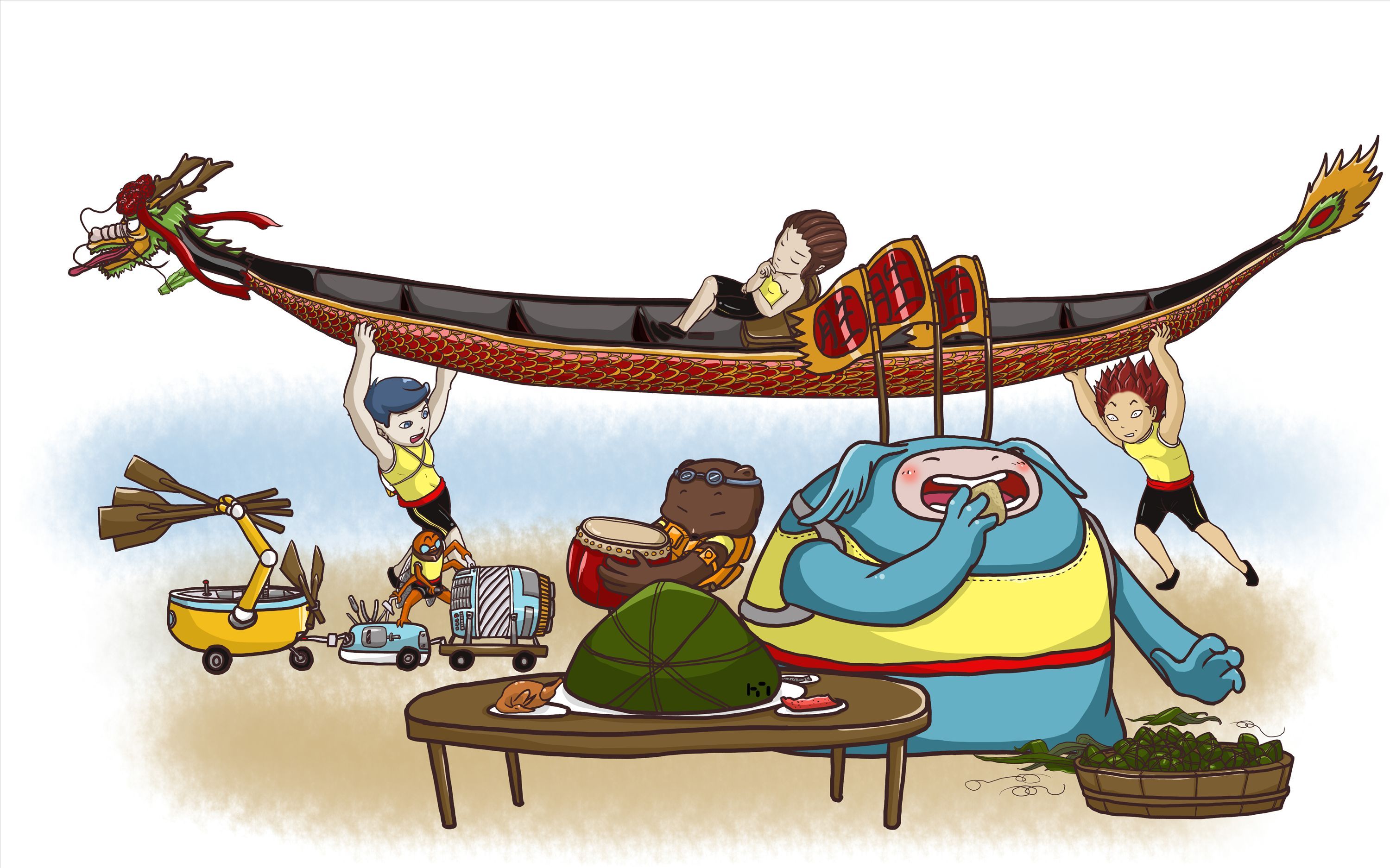 龙舟共济|动漫|单幅漫画|rgm78 - 原创作品 - 站酷 (zcool)