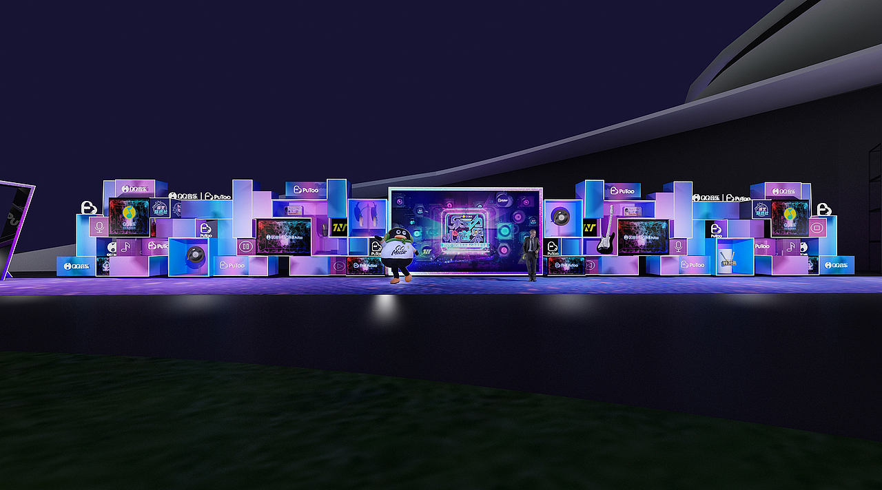 2020 QQ音乐扑通心动表彰大会-3D设计效果图（图ZMjUxMDE5NTI4） - 其他三维 - 站酷设计师bingbing12原创素材 - 站酷ZCOOL