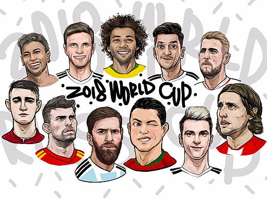 2018世界杯 Amy手绘第四五六波