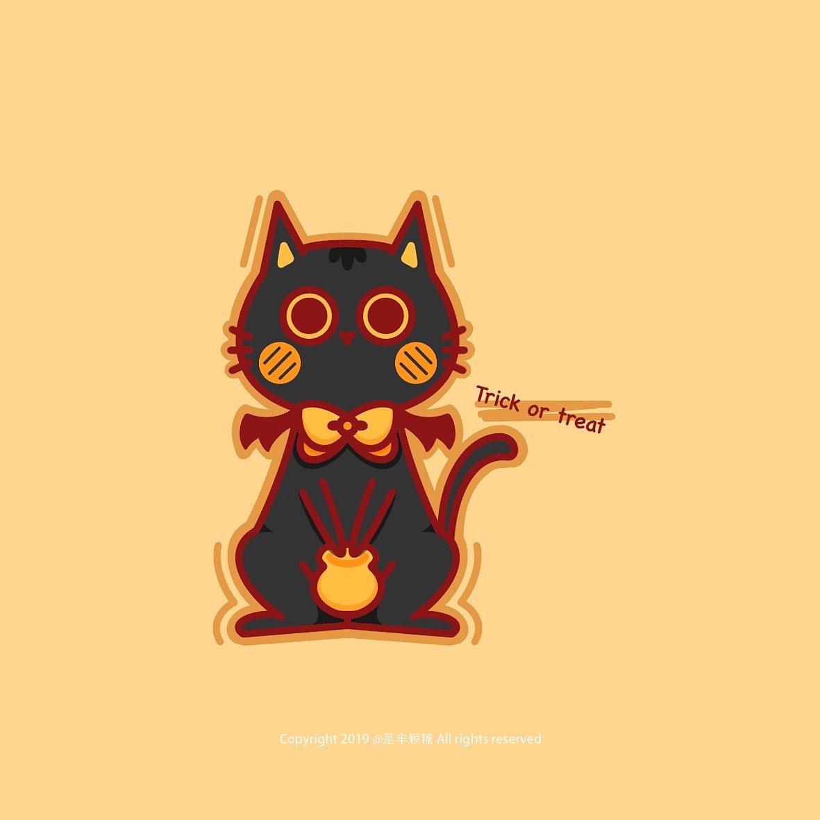 阿糖的万圣节🎃Trick or treat👻 ​（图ZMTgyOTUwODQw） - 新锐潮流插画 - 站酷设计师二流小画家BANT原创素材 - 站酷ZCOOL