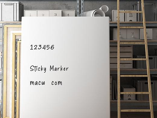 创意手写字体sticky marker