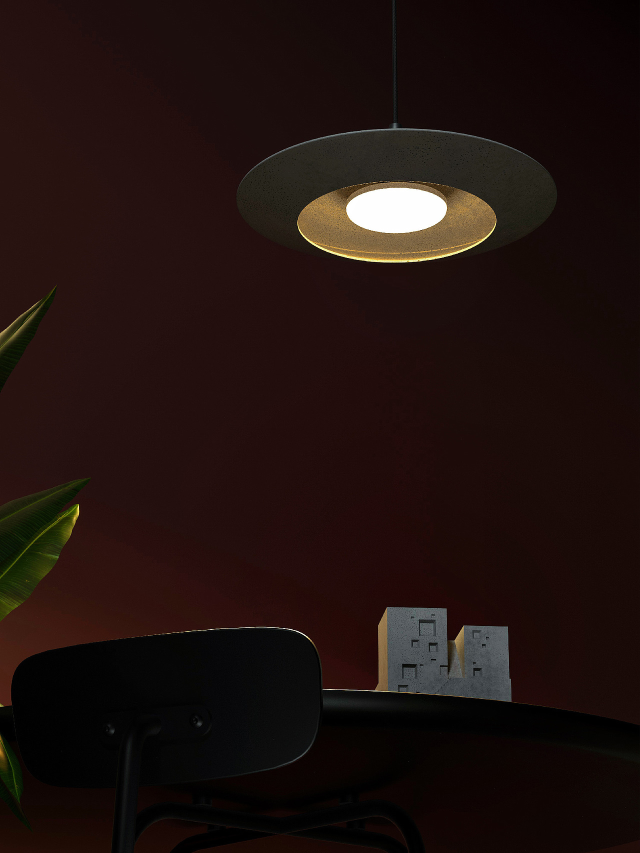 觉一FONE 清水混凝土吊灯【飞碟 UFO】（图ZMTk3MzM3MTYw） - 生活用品 - 站酷设计师觉一FONE原创素材 - 站酷ZCOOL