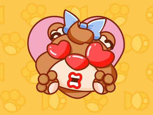 哈尼小狗熊 微信表情包设计