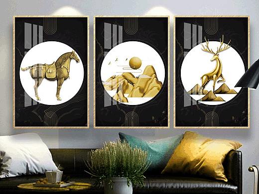 合肥晶瓷画、铝合金画框、铝合金海报框、鎏金装饰画