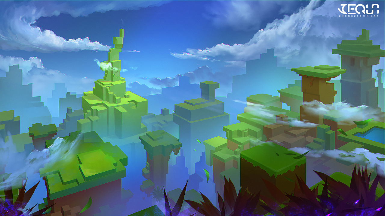 Q版小游戏场景宣传原画