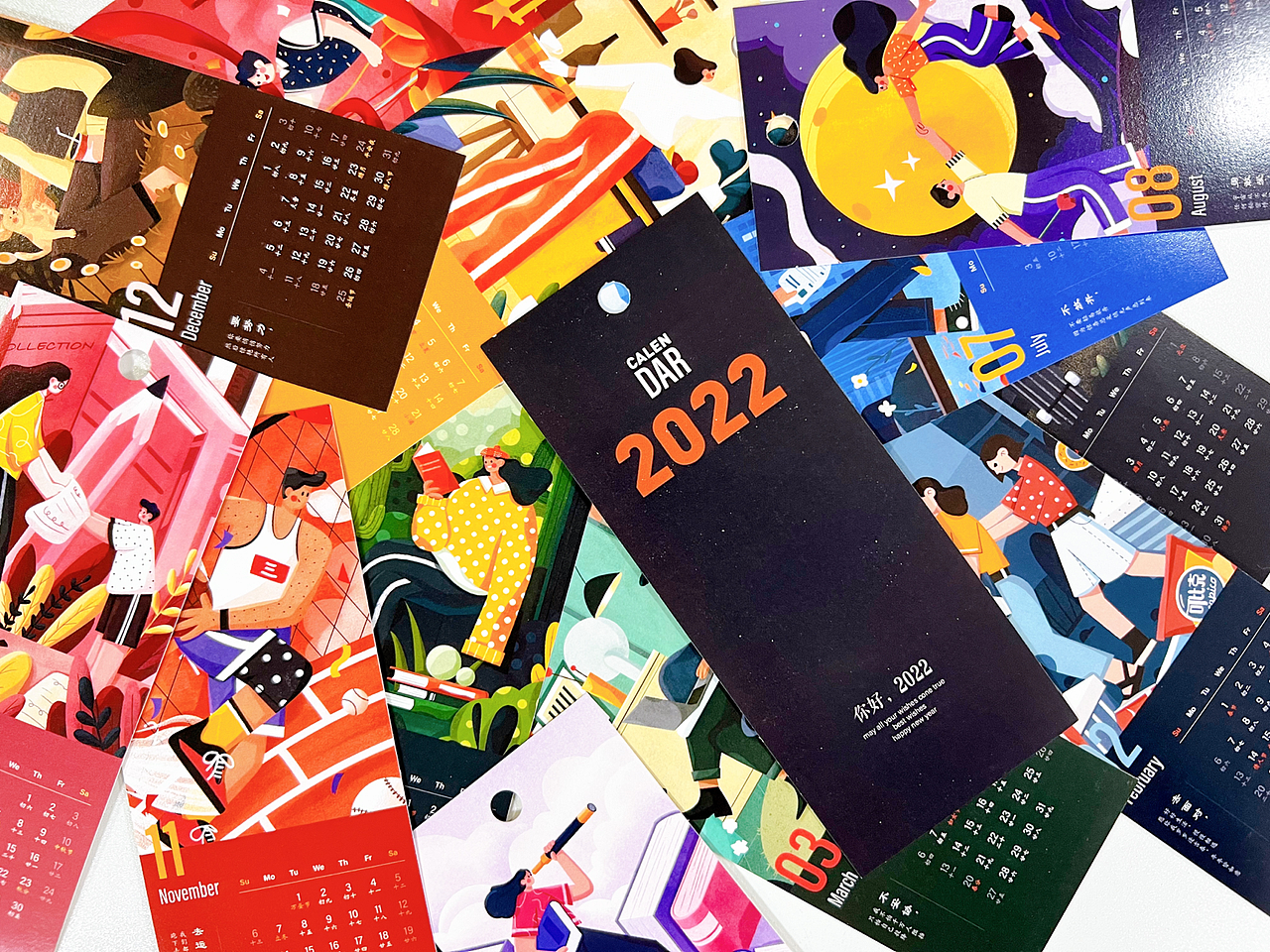扁平风运营插画及日历设计（图ZMjg4Njg4MTQw） - 创作习作 - 站酷设计师三月飞原创素材 - 站酷ZCOOL