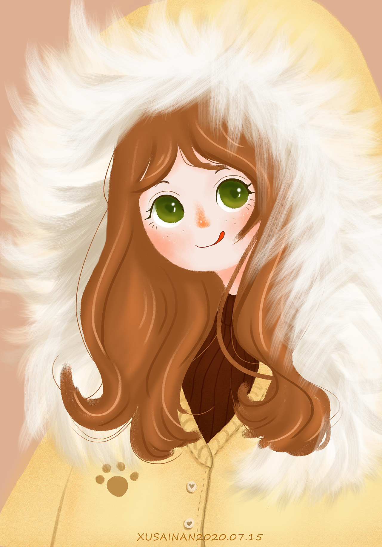 焦糖少女|插画|插画习作|sainan - 原创作品 - 站酷 (zcool)