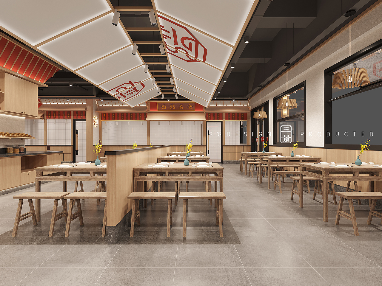 【三景装饰】缙昌纪美食坊（图ZMjg0NTE4Mzg0） - 酒店餐饮设计 - 站酷设计师sjzs原创素材 - 站酷ZCOOL