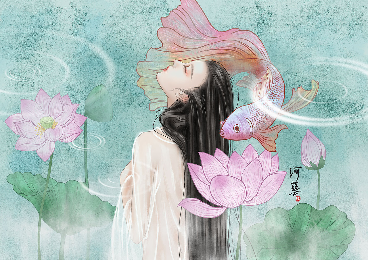 梦之莲（图ZMjYzMjAwOTYw） - 艺术插画 - 站酷设计师珂艺画画了原创素材 - 站酷ZCOOL