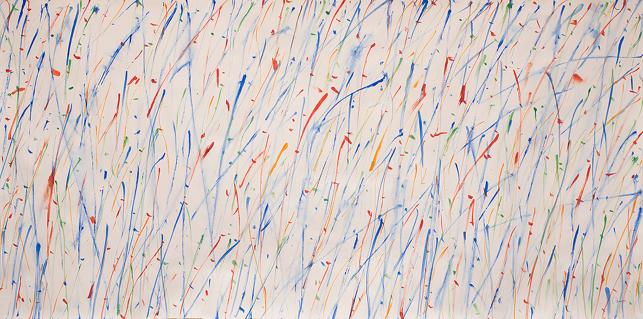 风中的答案
<br>如风吹过,或清凉而柔和,或绵长而炽烈。在时间的深处,答案永远在风中飘扬!<br><br>纸本 设色 120×60cm 2022 汪流全