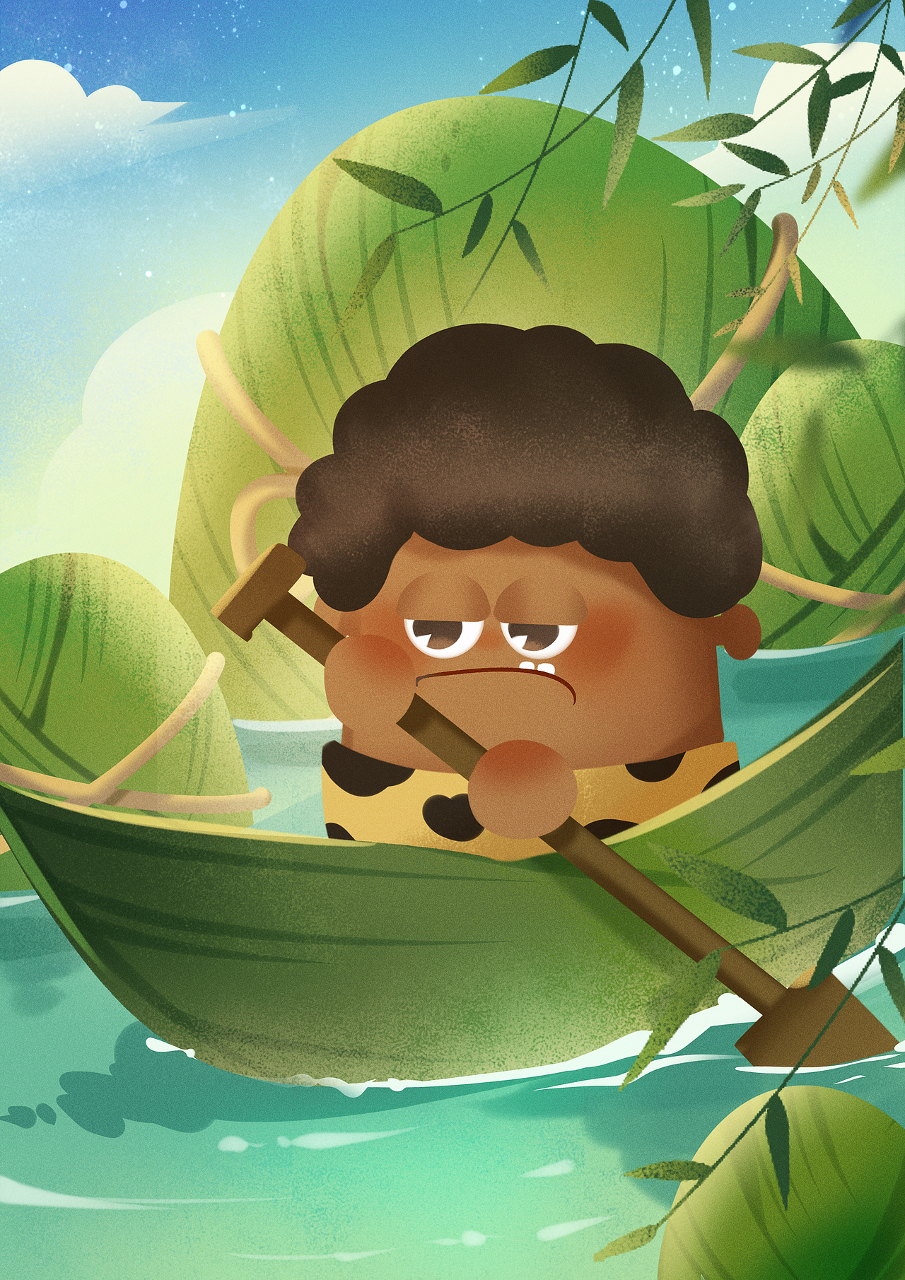 拇指总动员-可爱插画