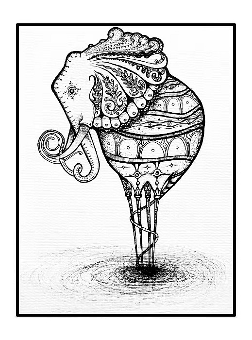 纯线条插画图案