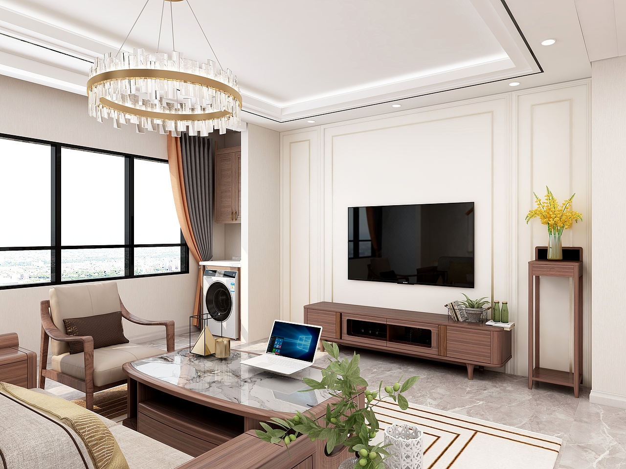 现代简约I客厅主卧