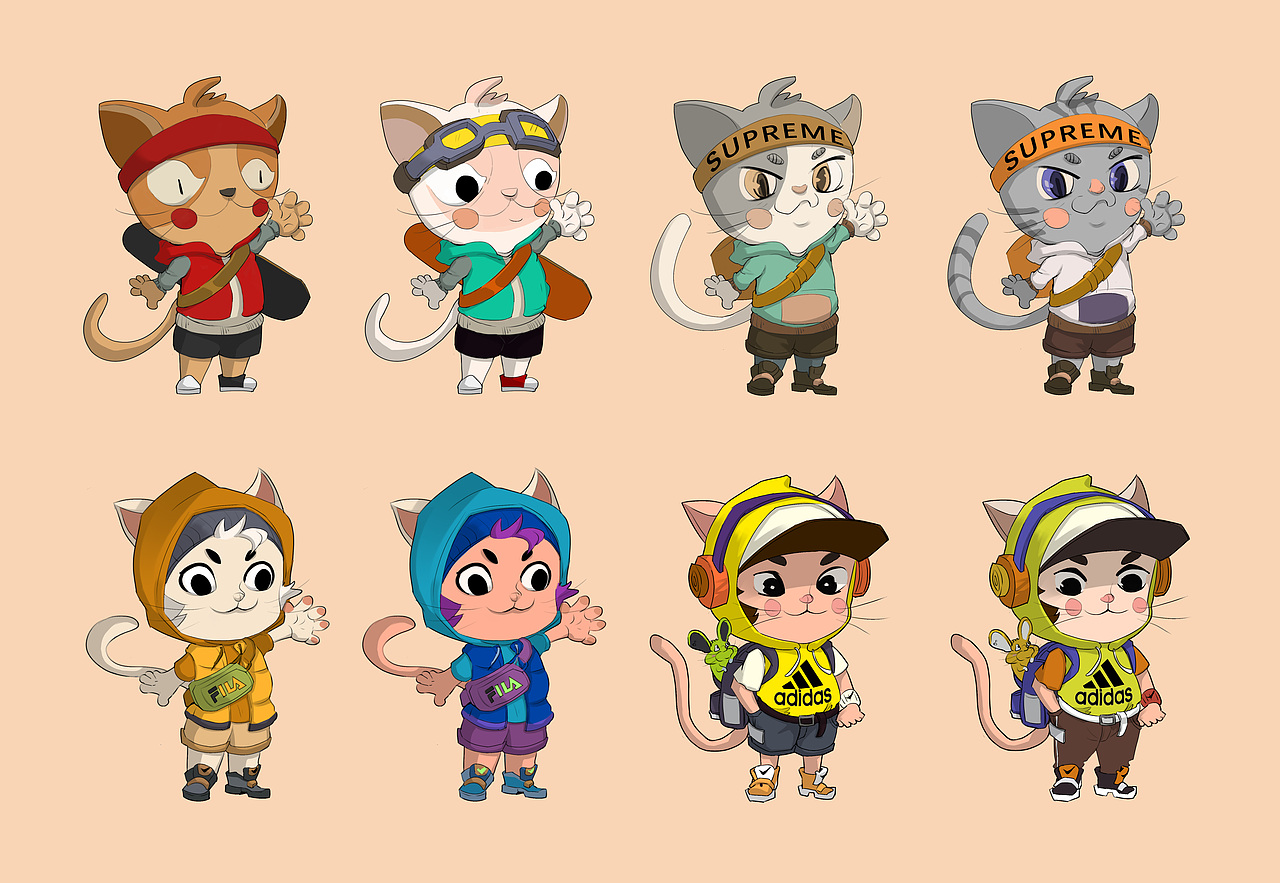 潮牌猫猫盲盒（图ZMjgyNTAyNjgw） - 其他动漫 - 站酷设计师画画的七圆儿原创素材 - 站酷ZCOOL