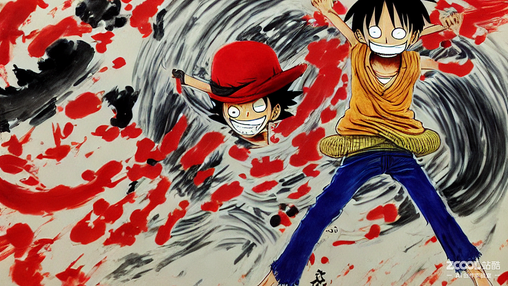 #AI创作实验室#路飞（图ZMzE3NjQ0NjQ0） - AI作品 - 站酷设计师zp3692021原创素材 - 站酷ZCOOL