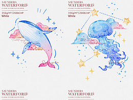 夢(mèng)幻水彩丨鯨落、水母、鯨鯊