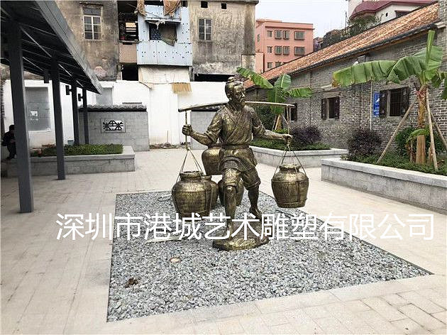 城市建设劳动民族玻璃钢人物雕像