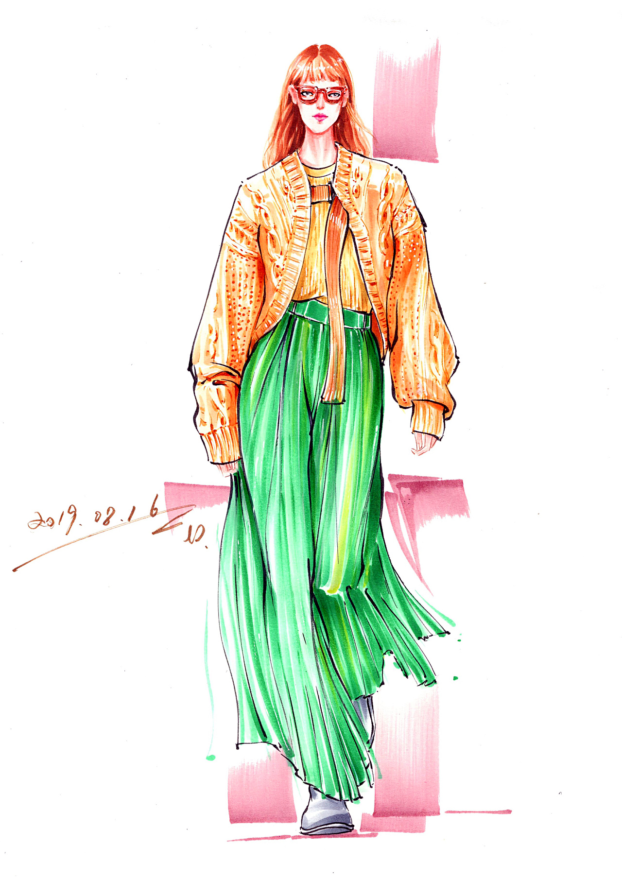 服装设计～马克笔时装画