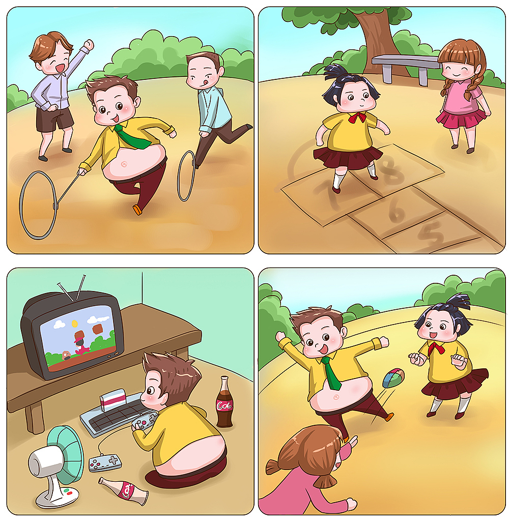 以前做的小二班漫画插画（图ZMTUzNDE3NTU2） - 商业插画 - 站酷设计师圆蛋水彩绘原创素材 - 站酷ZCOOL