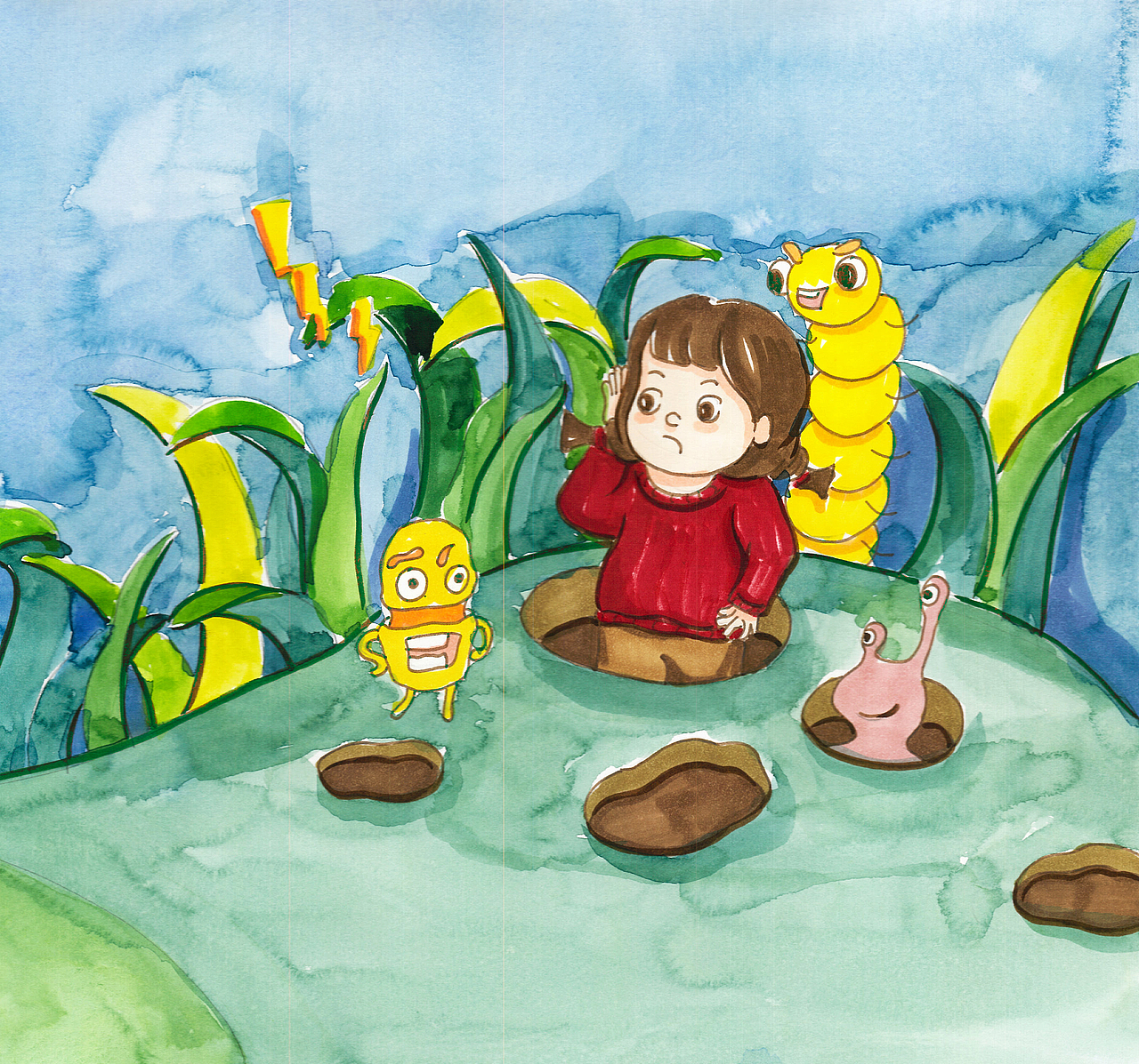 儿童绘本·美食插画篇——宅家IDEA