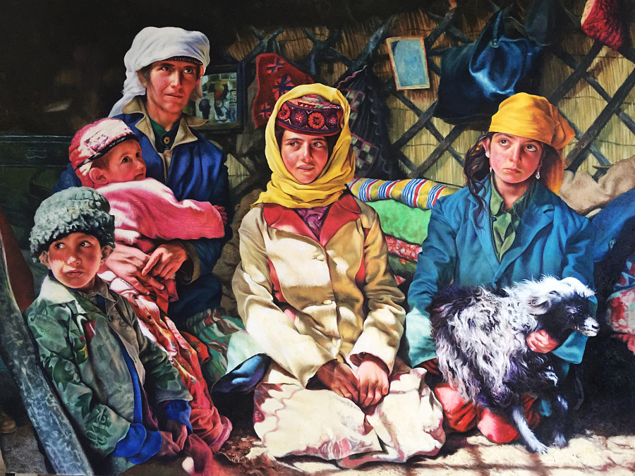 塔吉克全家福|油画|纯艺术|waltermayerhofer - 原创设计作品 - 站酷