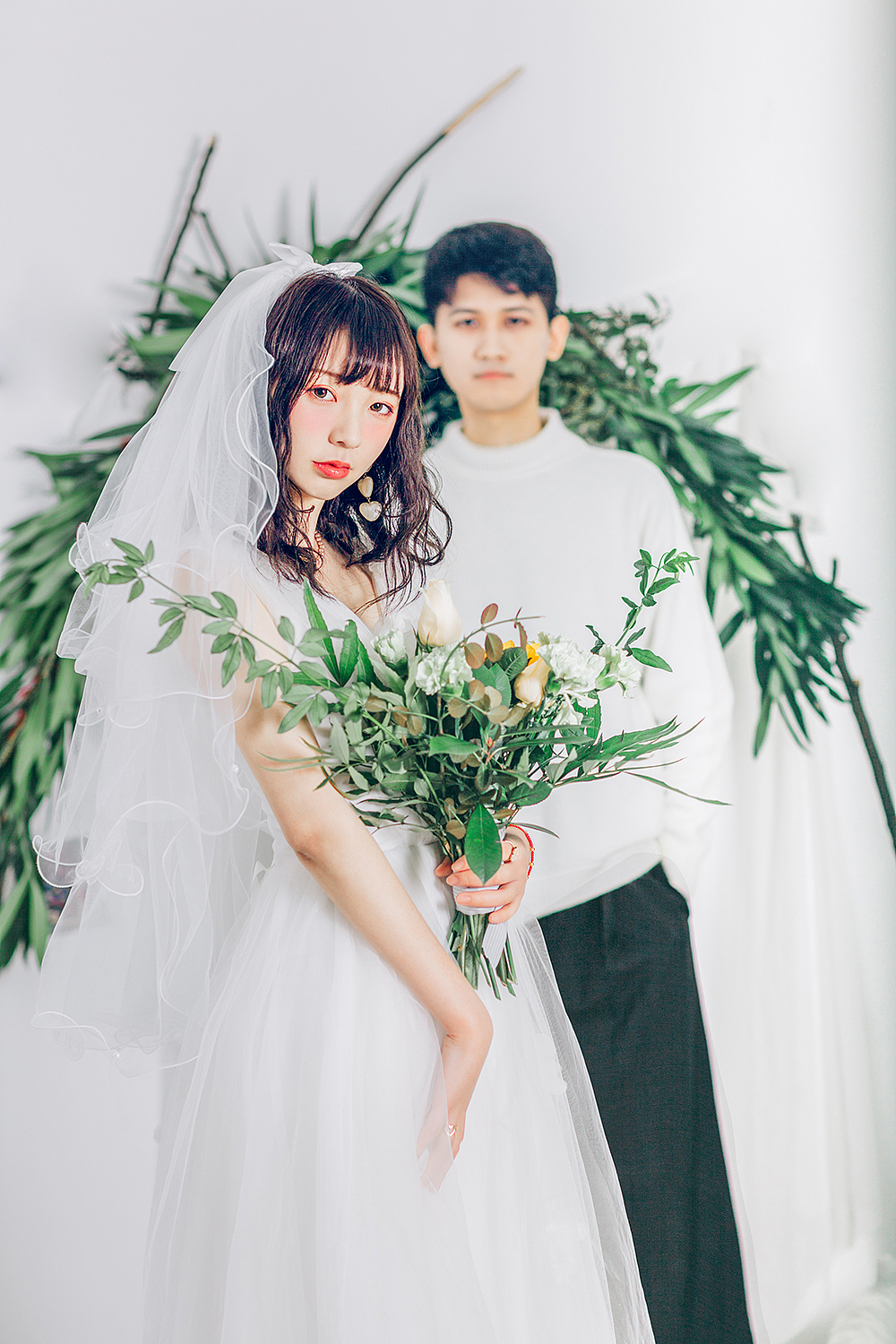 进一寸有一寸的欢喜   一组轻婚纱