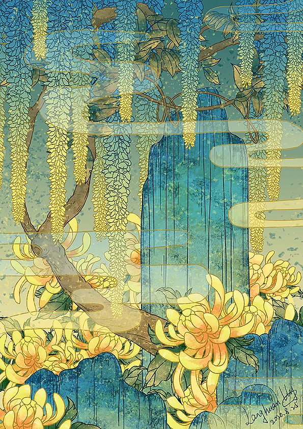 假山|插画|创作习作|langhuan_lly_原创作品-站酷zcool