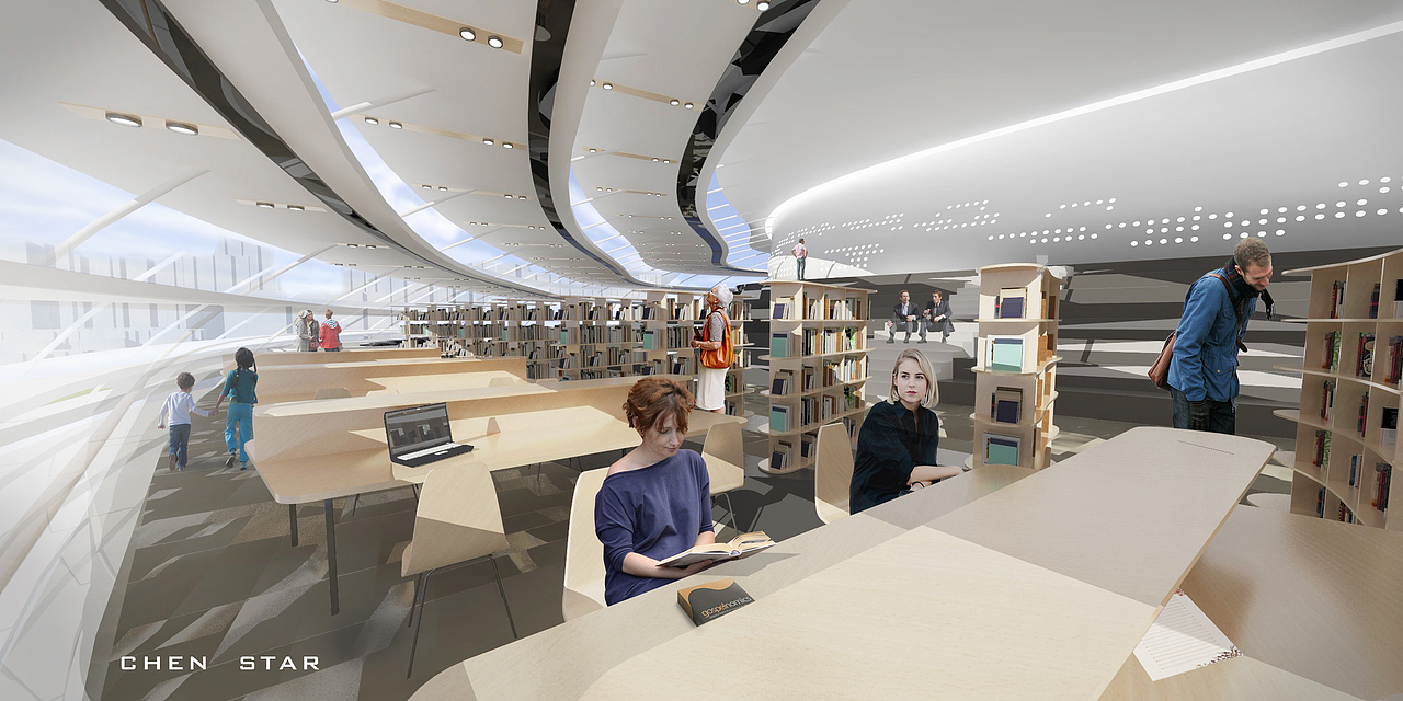 藏书不多,这并不是一个储藏室,它提供阅读所需要的一个舒服的环境。