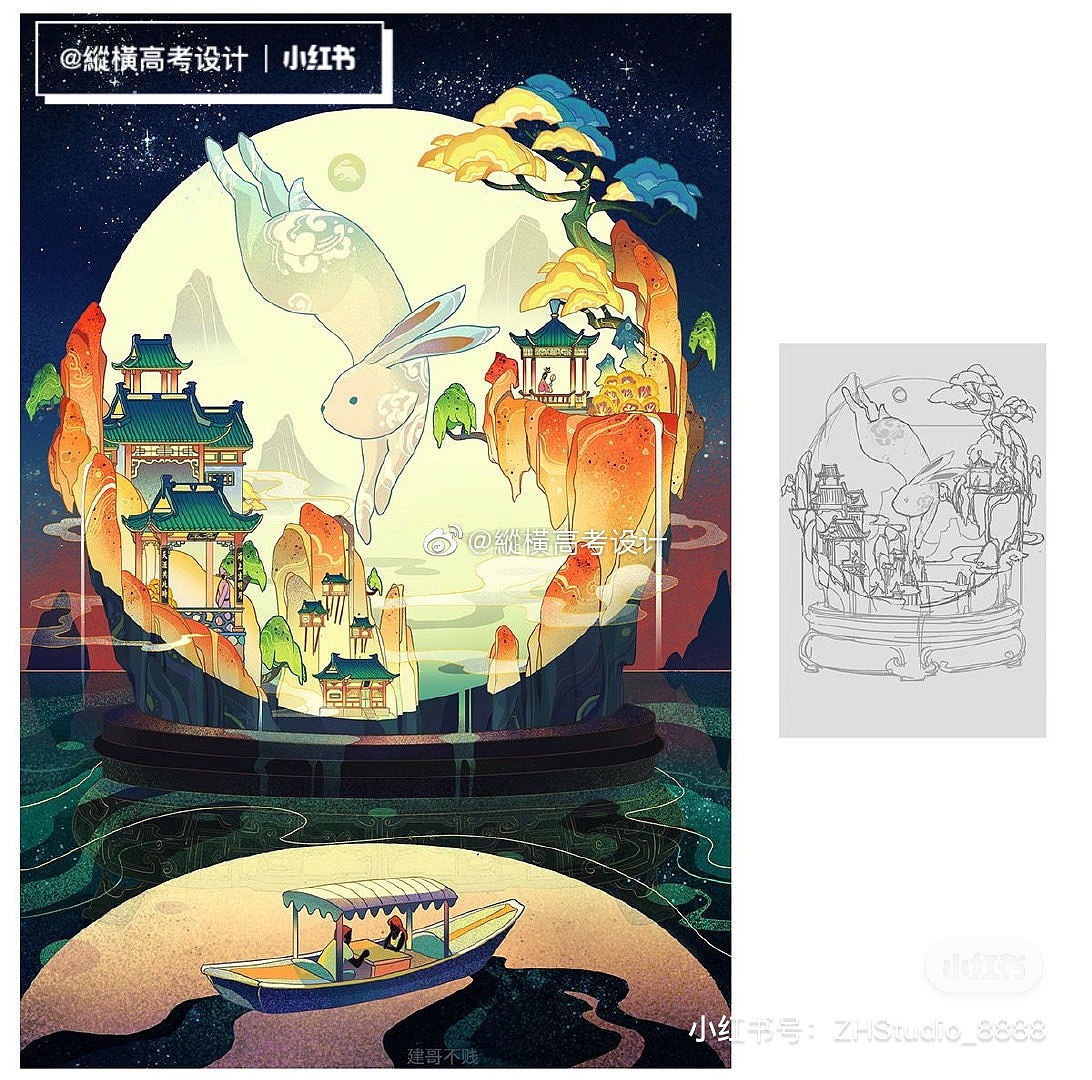 校考设计｜川美设计｜十二生肖插画参考（图ZMjU4Mzc3NTc2） - 艺术插画 - 站酷设计师縱橫高考设计原创素材 - 站酷ZCOOL