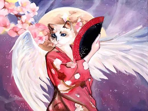 【樱花树下的布偶猫】