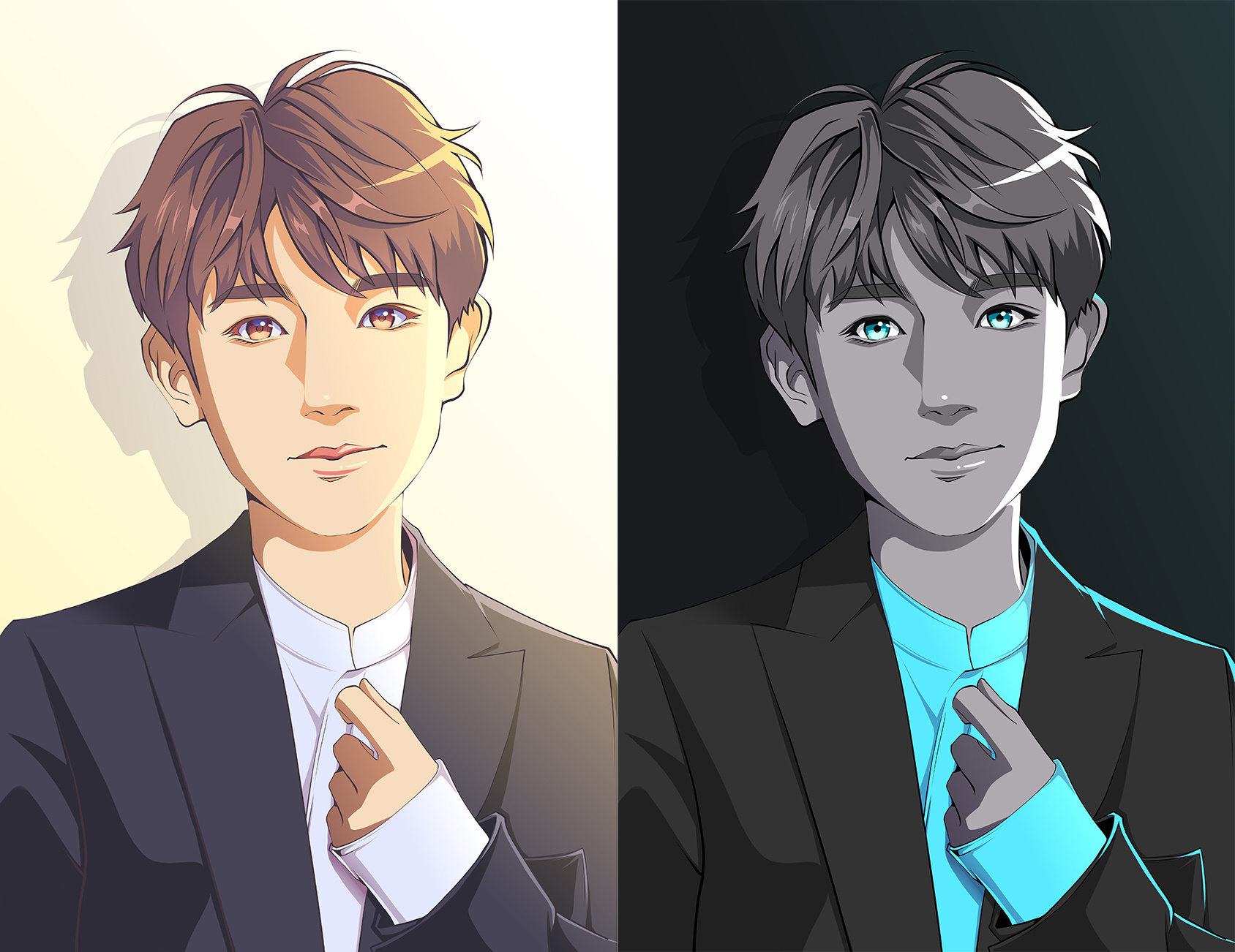 【人像插画】tf-boys|插画|创作习作|漫画屋橘子 - 原创作品 - 站酷