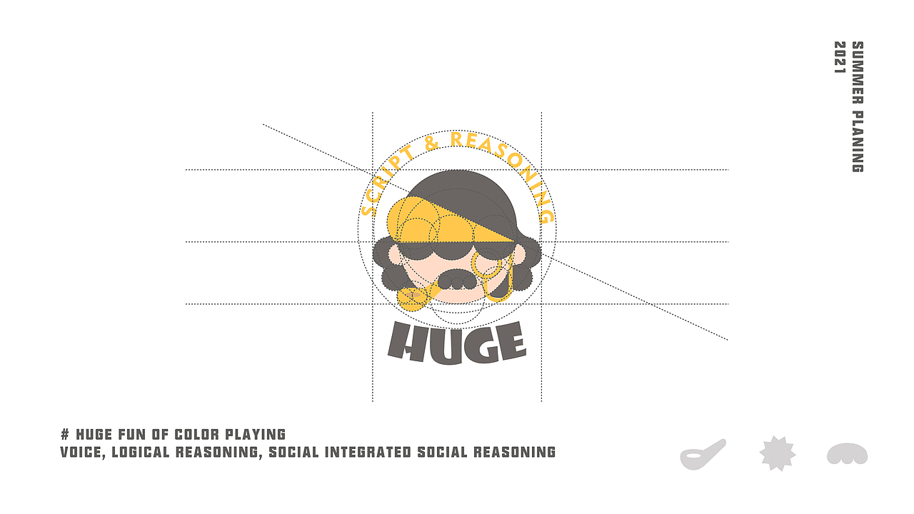 HUGE-剧本杀 品牌 Vi设计（图ZMjc2MzIxOTU2） - 品牌 - 站酷设计师TENSEAN_拾海设计原创素材 - 站酷ZCOOL