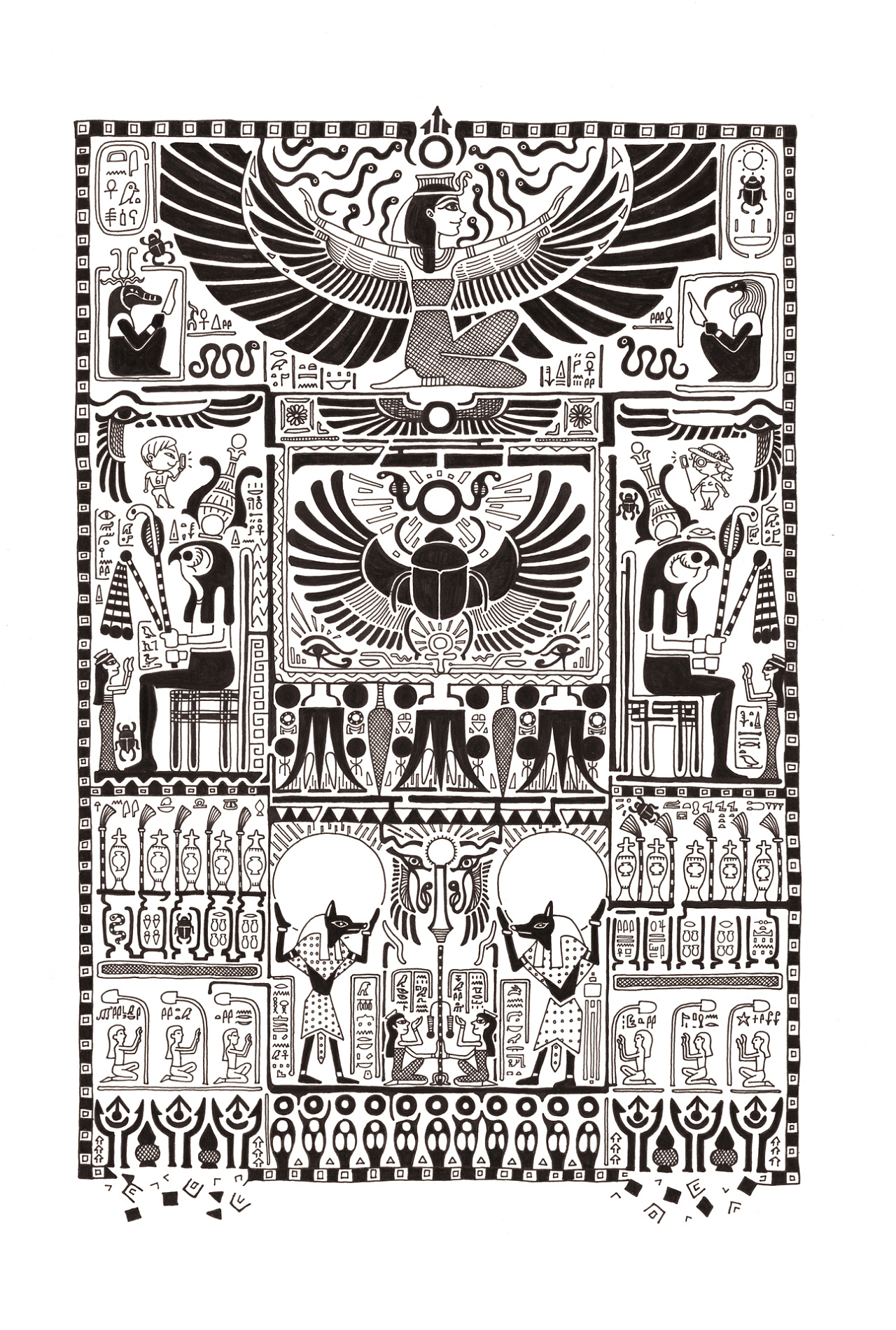 迷宫-古埃及游记|纯艺术|绘画|机器人61号 - 原创作品 - 站酷 (ZCOOL)