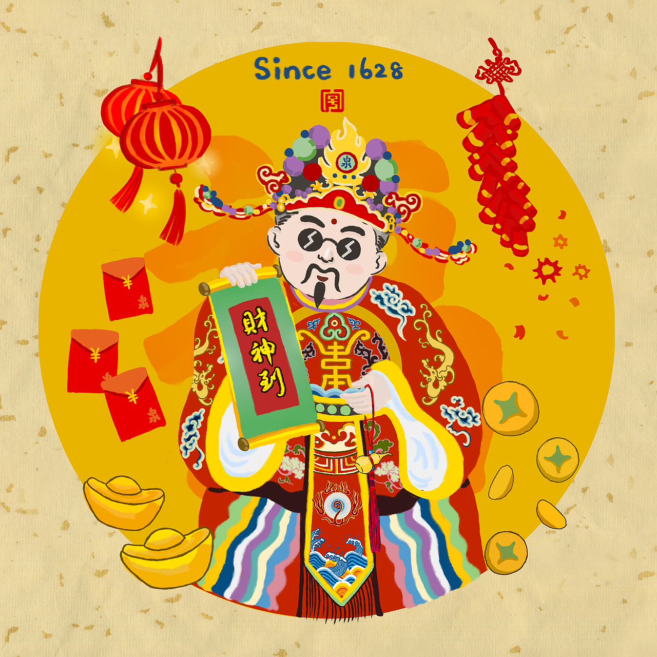 张小泉品牌-新年泉叔年画系列插画小动画创作