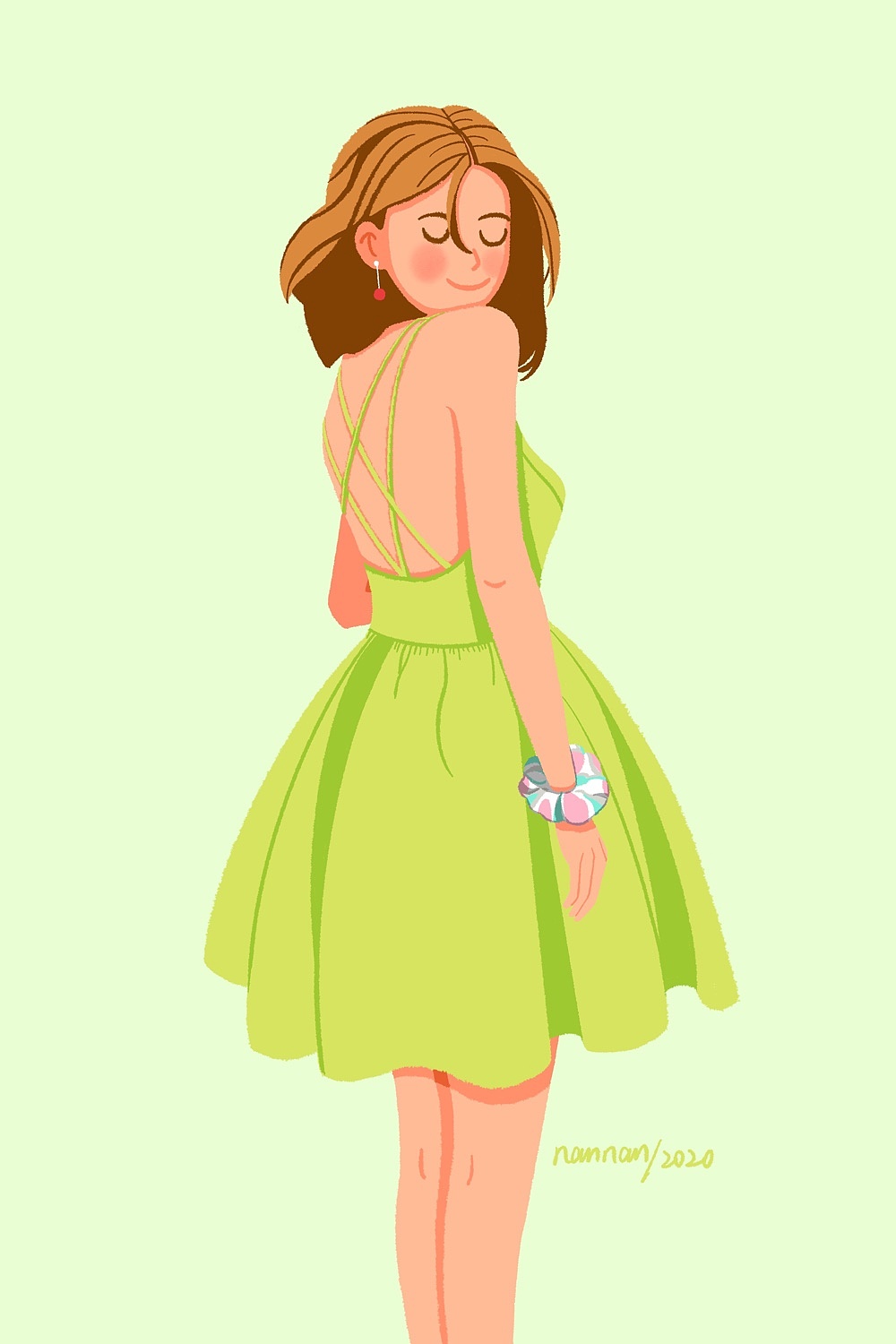 人物插画-少女九张终于完成啦～画得很开心很尽兴～|插画|商业插画|na