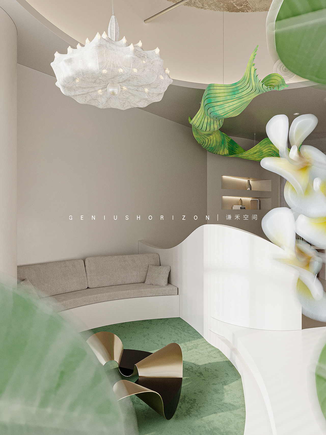 谦禾空间设计 隐山视觉 | 现代软装店效果表现